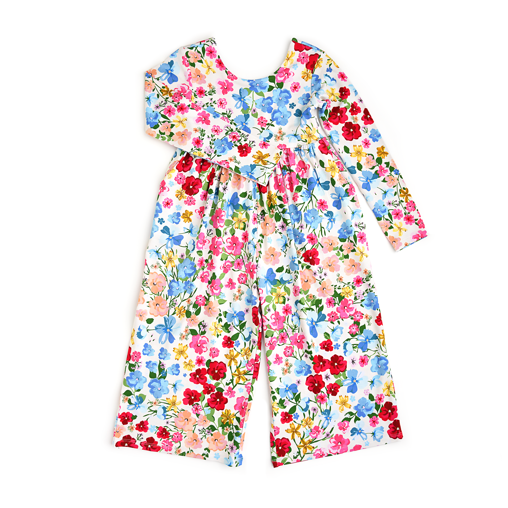Gigi and Max - Wholesale Jumpsuit - Baby - Kaylee WIDE LEG ROMPER Bamboo Floral Kids Clothing Outfit0