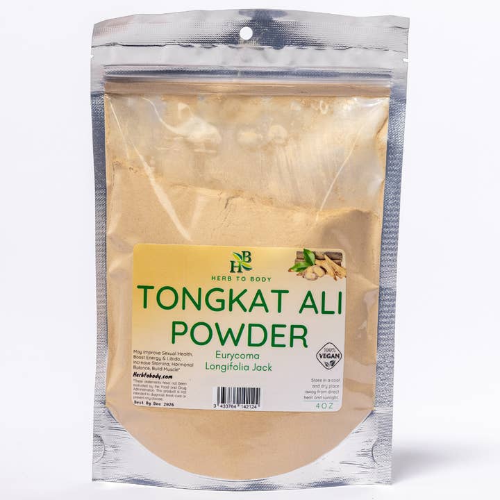 Herb To Body - Wholesale Protein/Superfood Powder - Tongkat Ali Powder - Longjack - Eurycoma Longifoloa 4oz