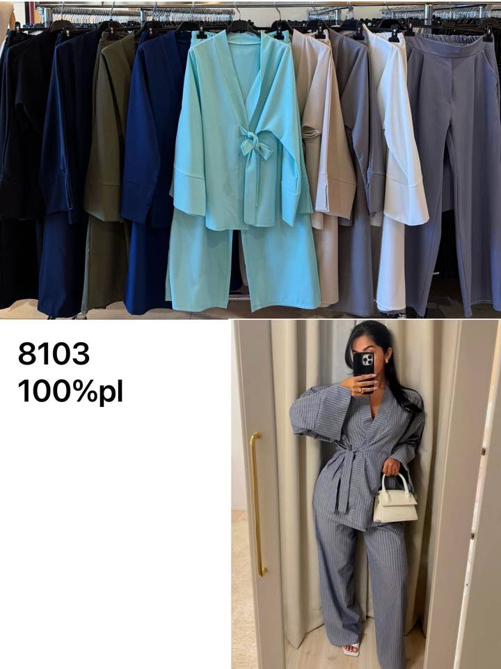 Cielo fashion - Wholesale Top & Pant Set (NOT Loungewear) - Women's - KIMONO SET0