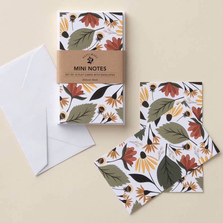 Yellow Coneflowers Mini Note Set | Cards for wholesale by HAZELMADE® Tea Towels + Gifts