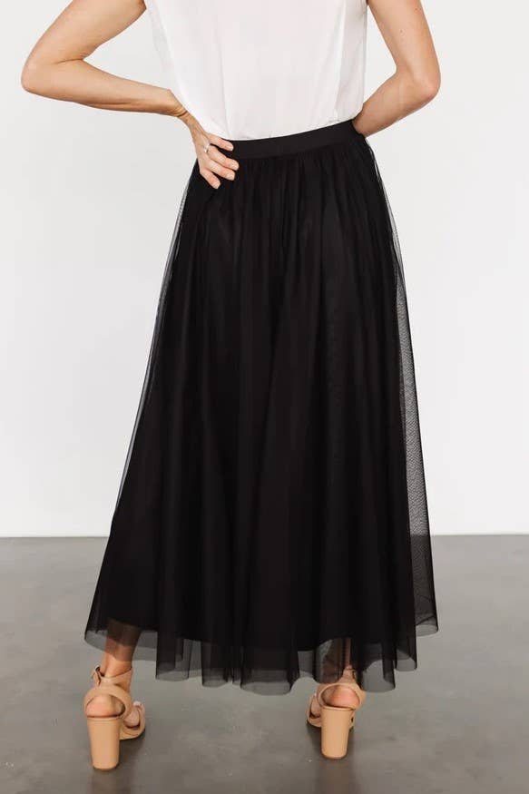 Rosa Clothing - Wholesale Skirt - Women's - 20 colors Ethereal Flowy Elastic Waist Pleated Tulle Skirt31