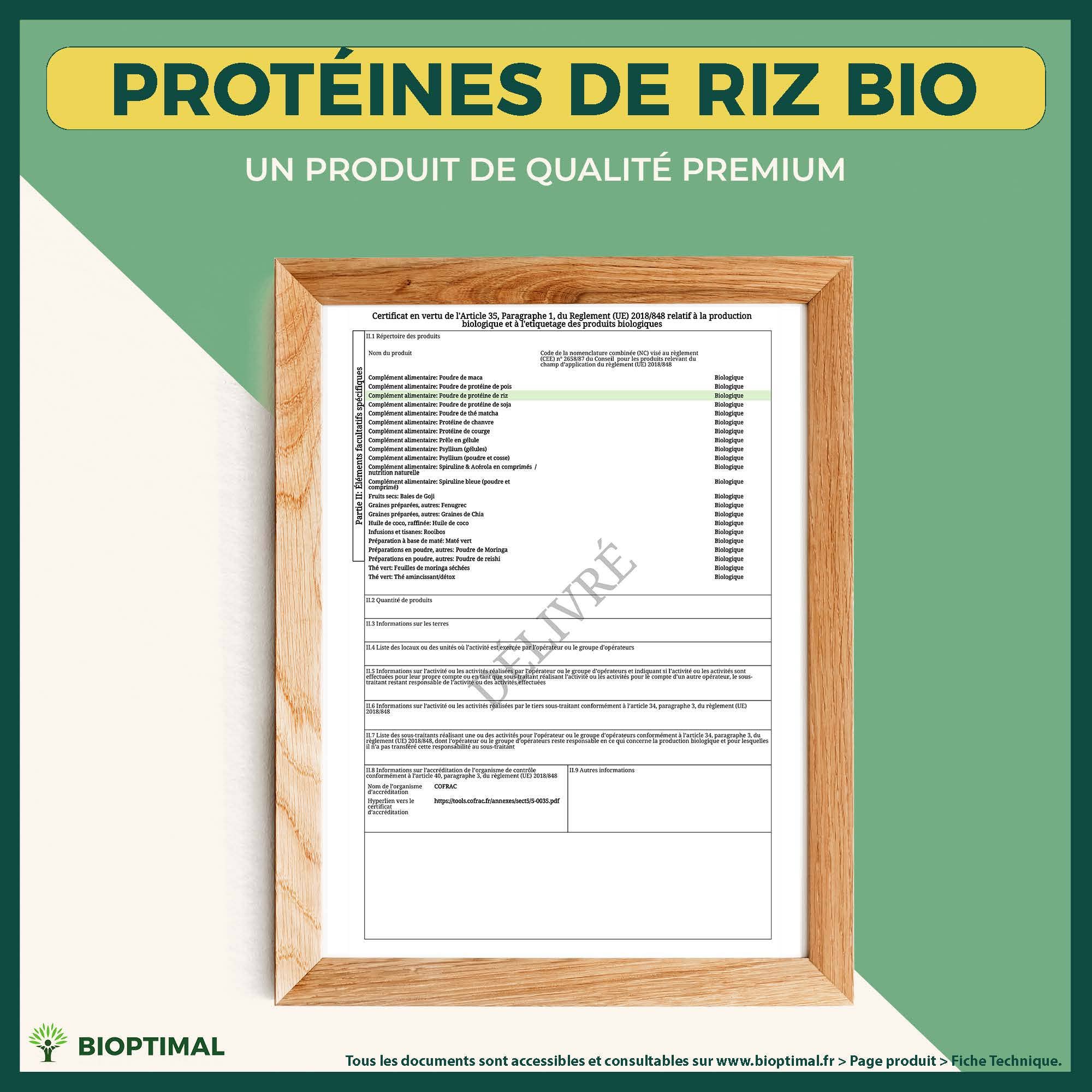 Bioptimal - Wholesale Protein/Superfood Powder - Organic Rice Protein Powder - Bioptimal11