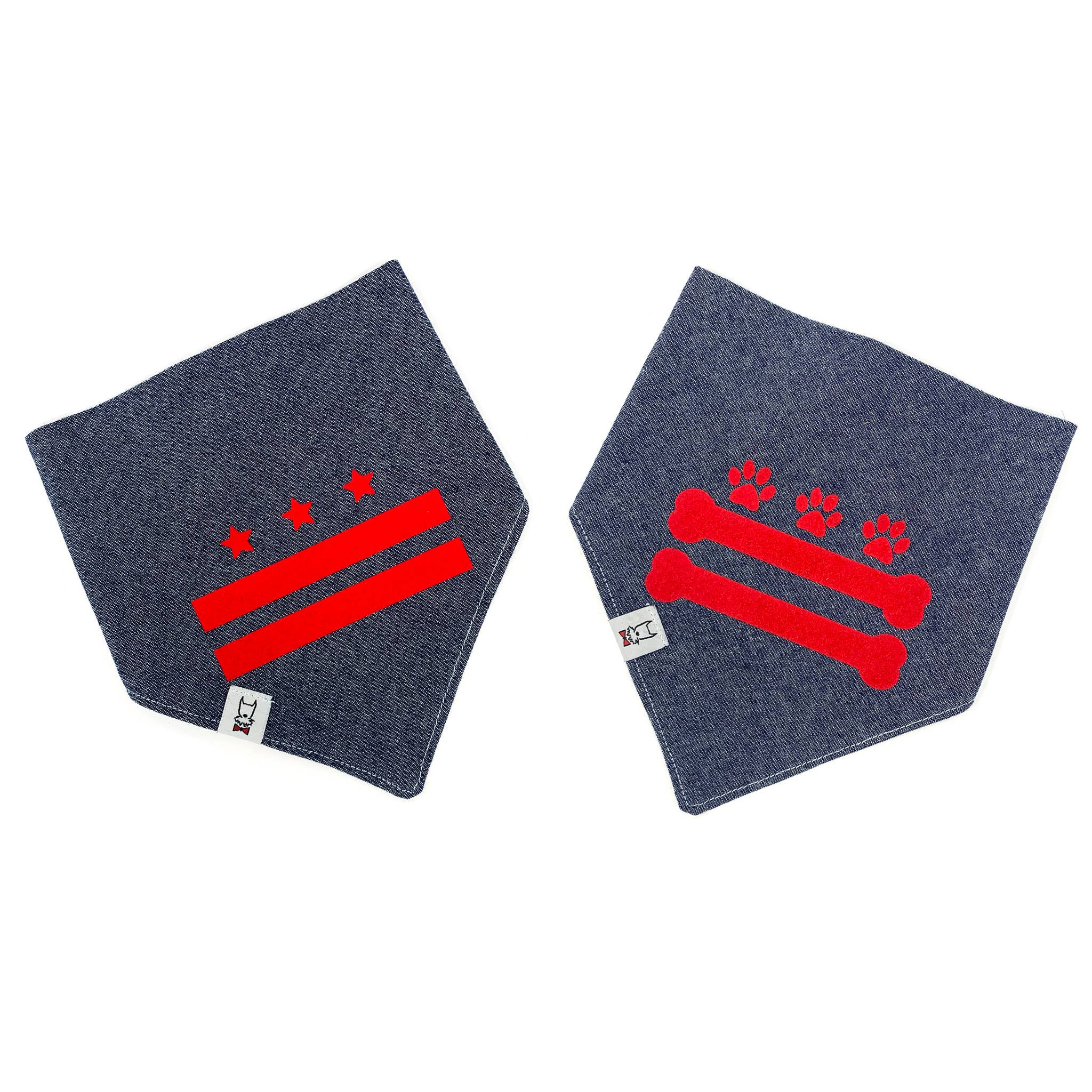 Winthrop Clothing Co. - Wholesale Pet Bandana - Dog - D.C. Flag Dog Bandana1