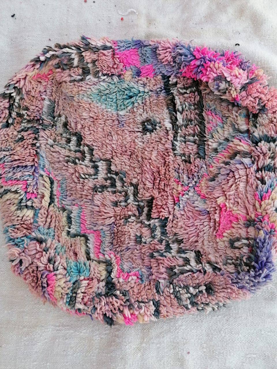 marrakeshop - Venta al por mayor Puf - Funda de Cojín de Suelo Pouf Vintage Boujad Marroquí15