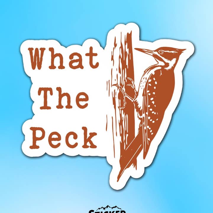 What The Peck Vinyl Sticker for wholesale by Sticker Lodge
