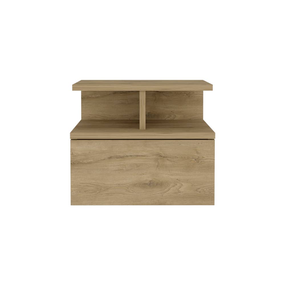 TUHOME FURNITURE - Wholesale Bedroom Furniture - Adele Floating Nightstand, Drawer, Open Top Shelves3