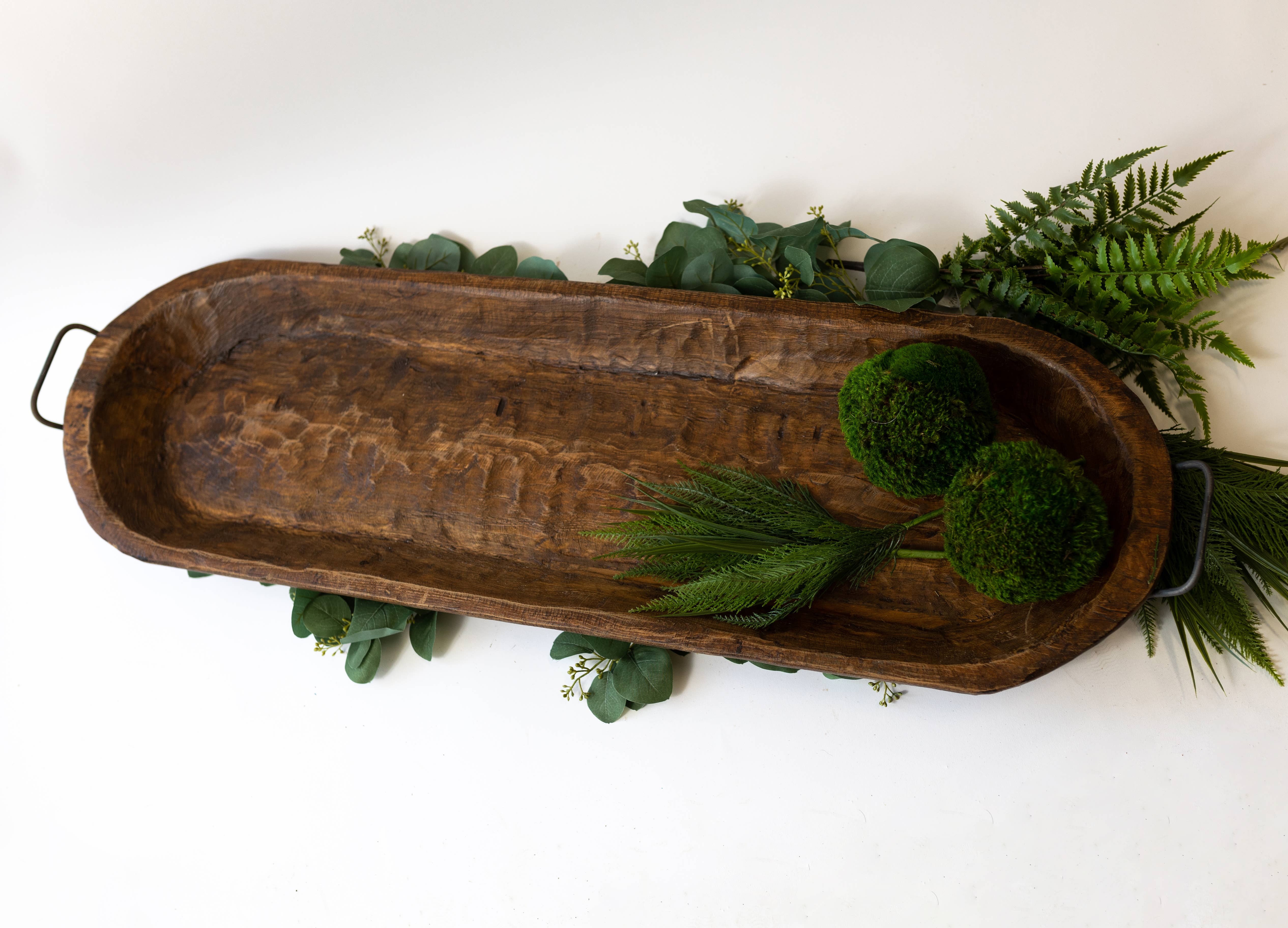 Forever Green Art - Vendita all'ingrosso Ciotole/Piatti decorativi - Grande ciotola in legno intagliato con manici2