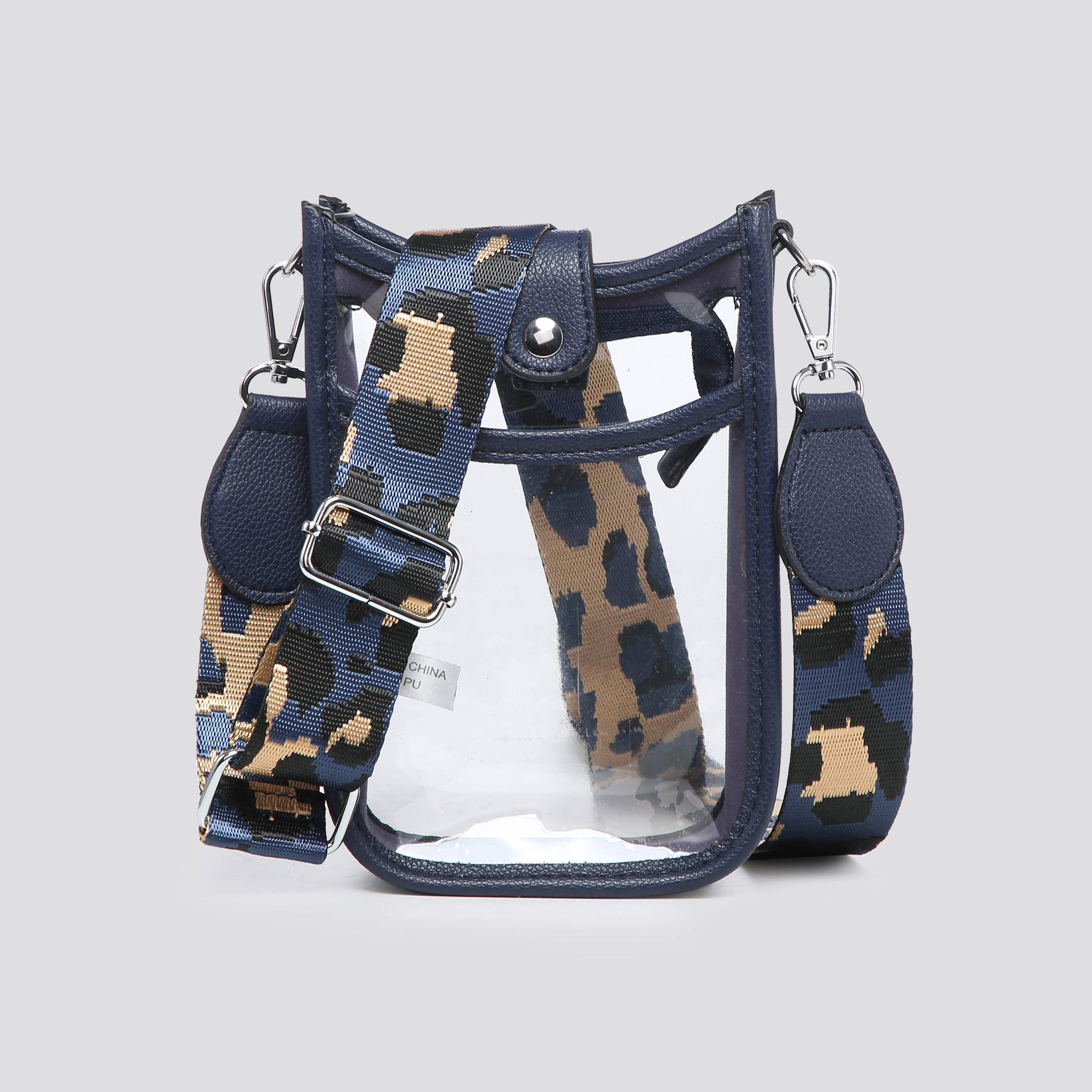 BEIGE BLACK FUCHSIA GREEN NAVY ORANGE JNY3204S2526 Transparent Plastic Mini Crossbody Bag for wholesale on Faire2