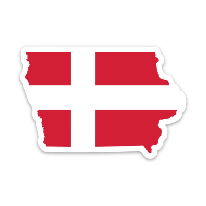 Scandinavian Design Studio – wholesale Klistermärke – Iowa dansk flagga klistermärke
