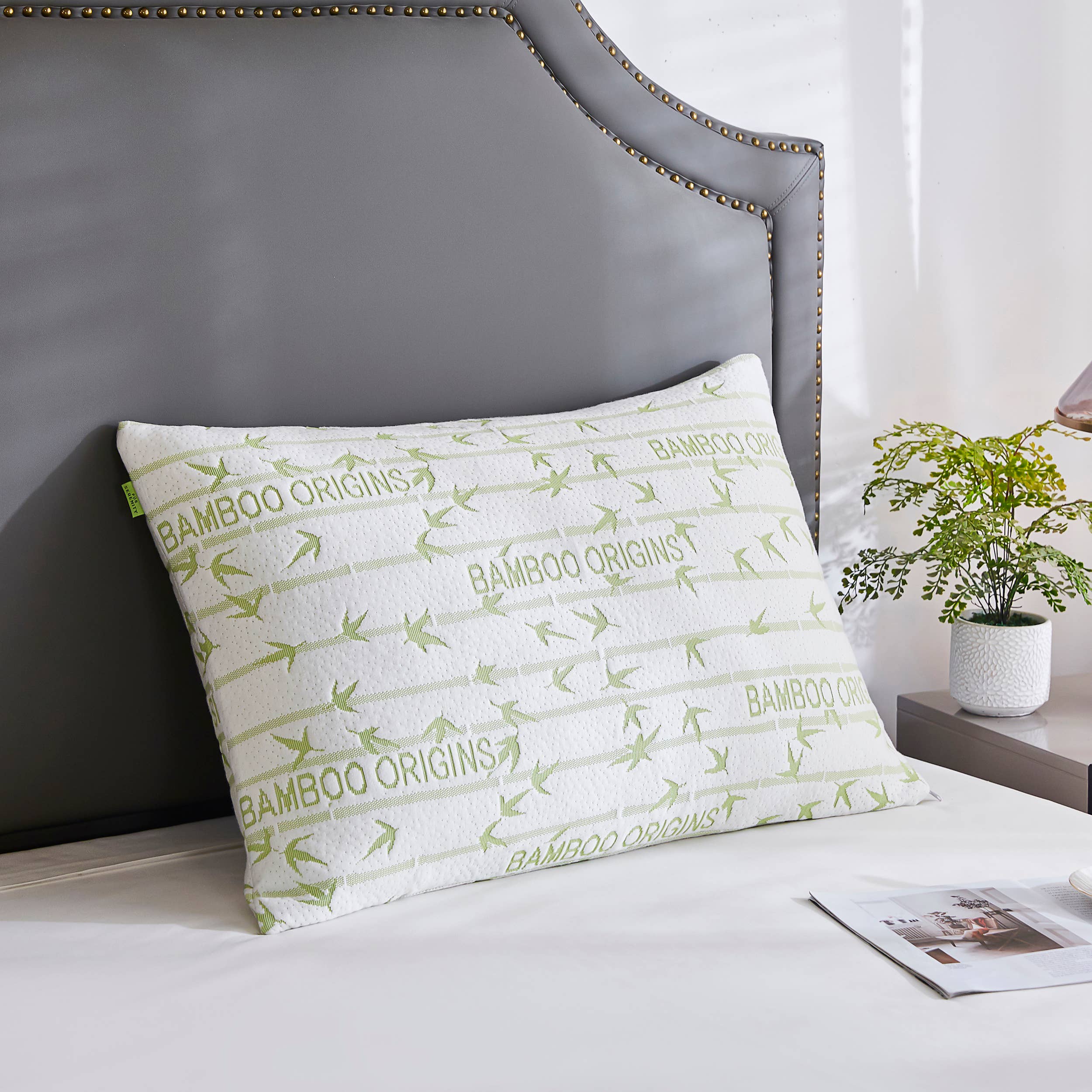 Sutton Home Fashions LLC – Engroshandel Hovedpude – Bambus oprindelse hukommelse skum lumbal støtte dronning størrelse pude1