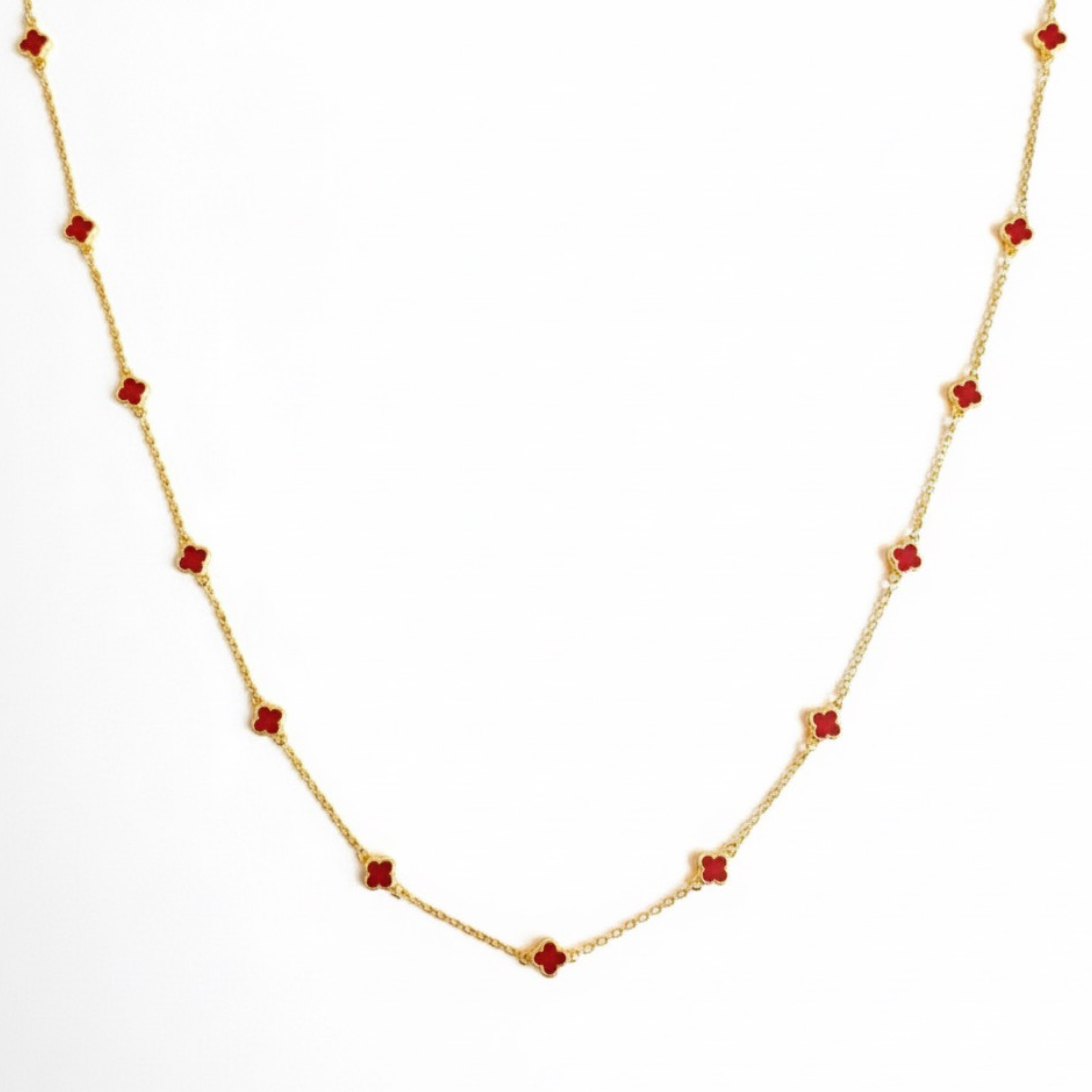 Ellison+Young - Wholesale Pendant/Charm Necklace - Petite Colored Clover Necklace4