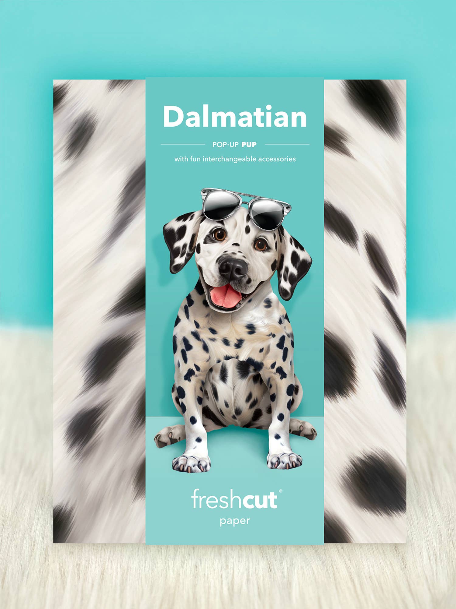 FreshCut Paper LLC - Wholesale Everyday Greeting Card - Dalmatian (6 Pop-up Greeting Cards)6