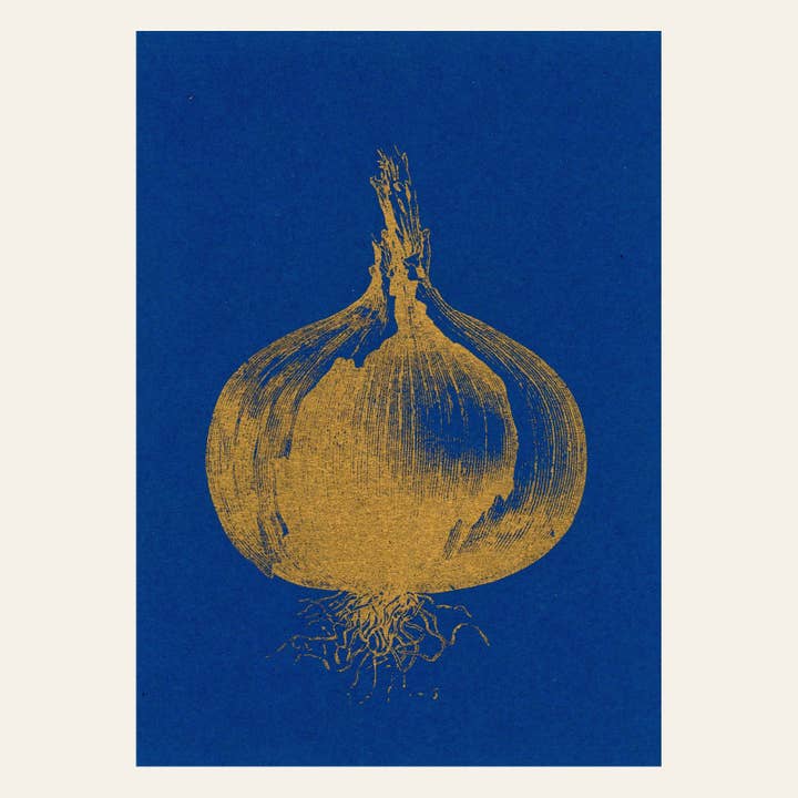 Golden Onion Postcard for wholesale by HERR & FRAU RIO