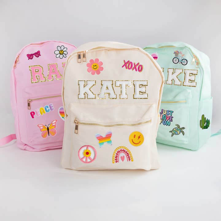 GiftsbyPR – wholesale Ryggsäck - Barn – Barnens ryggsäck med anpassade lappar, personlig Ki