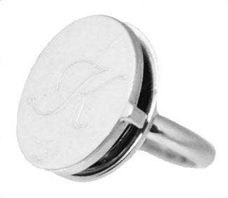 Atlanta Jewelers Supply – Großhandel Siegelringe – Gravierbarer vertikaler ovaler Medaillonring aus Sterlingsilber0