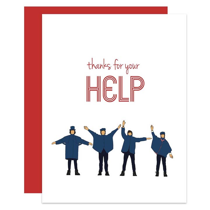 Mod Lounge Paper Company - Wholesale Thank You Card - Pop Icon Thanks for your Help Thank You Greeting Card