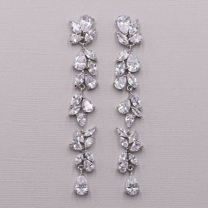 allureweddingjewelry - Wholesale Dangle Earrings - Nala Dramatic Long Earrings1