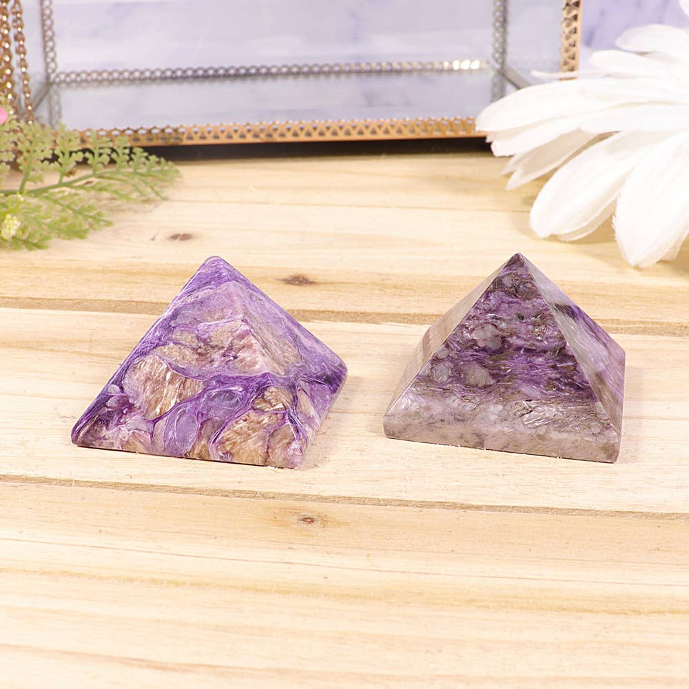 Natures Artifacts Inc - Wholesale Spiritual Stone/Crystal - Charoite Pyramid AAA Grade - Russain Charoite Crystal4