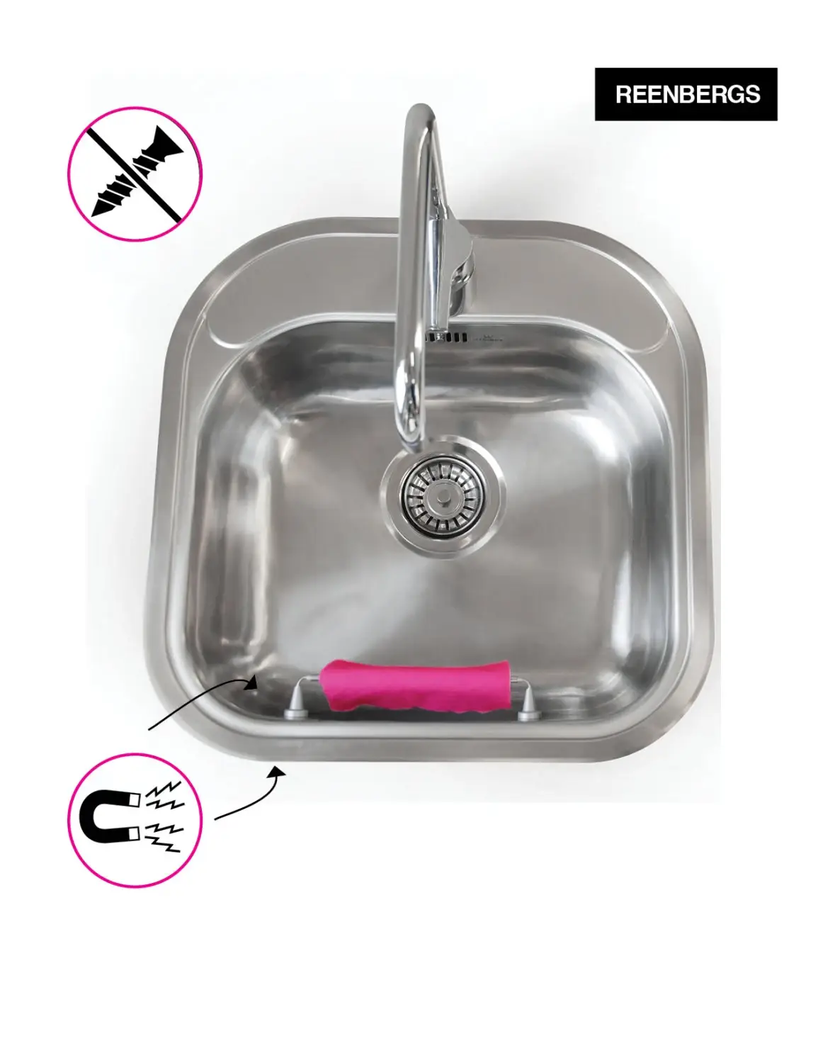 ByMagnet - Wholesale Dishcloth - Magnetic Dishcloth Holder - steel6