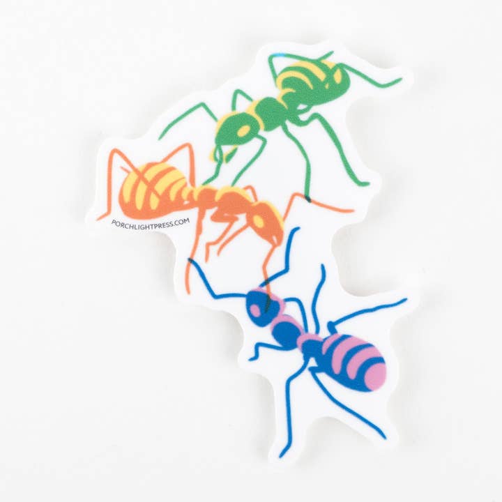 Sticker: Carpenter Ants for wholesale by Porchlight Press Letterpress