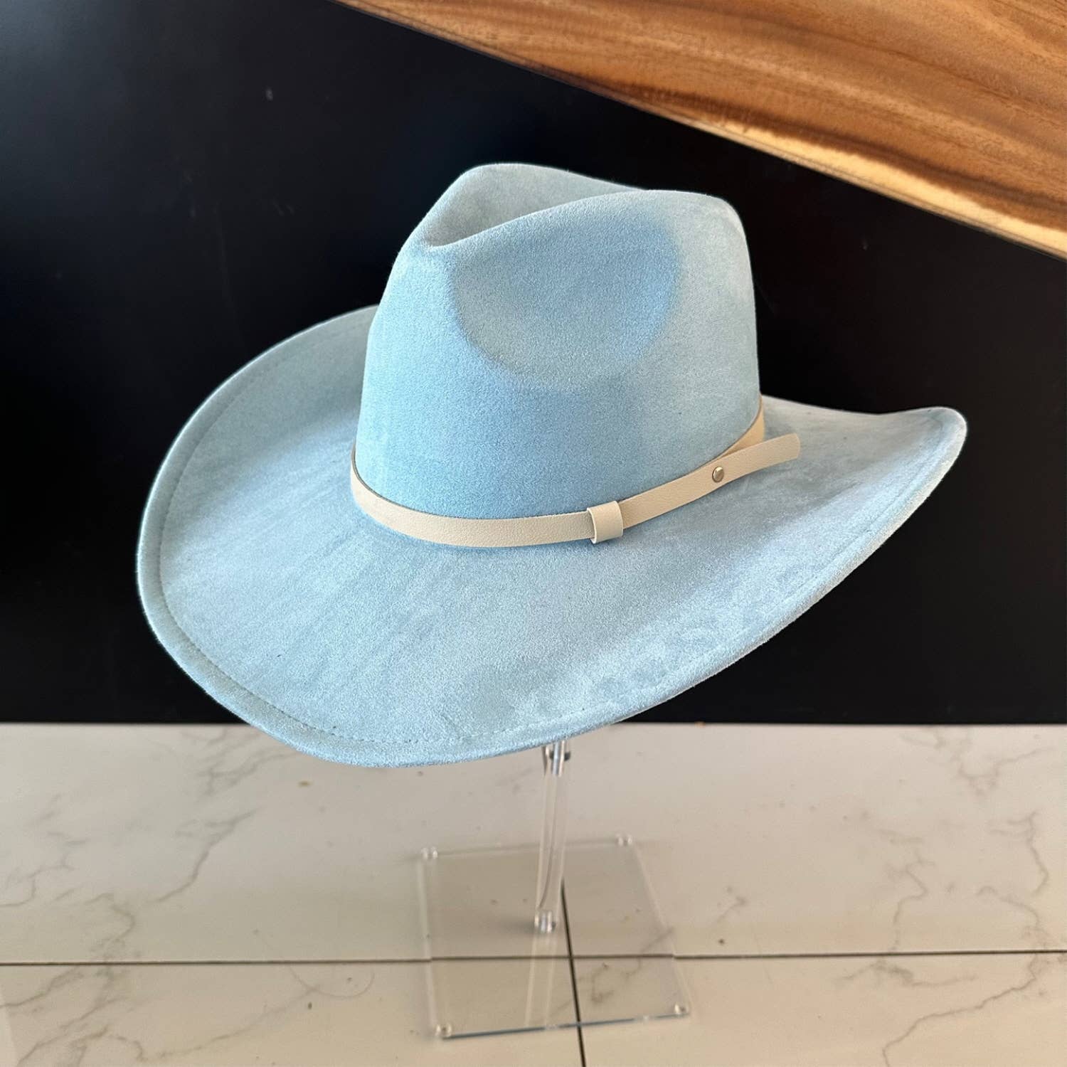 One and Only Accessories - Wholesale Cowboy Hat - Women's - Best sller Fashion Vegan suede cattleman cowboy hat  (Copy)15