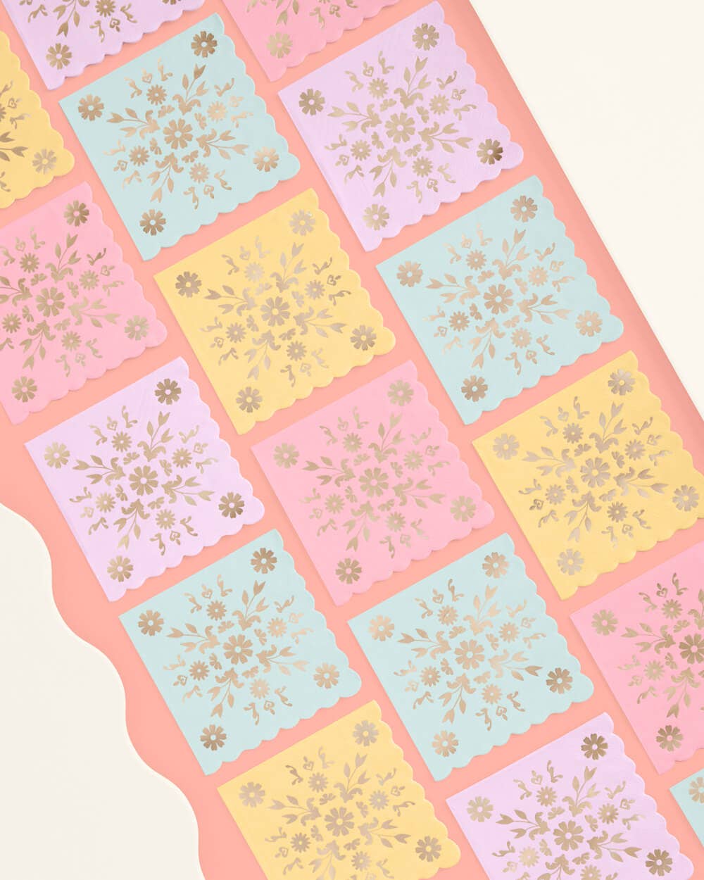 Petit Fetti - Wholesale Disposable Napkin - Party Pastel China Napkins, Bday Decor, Gold Supplies2
