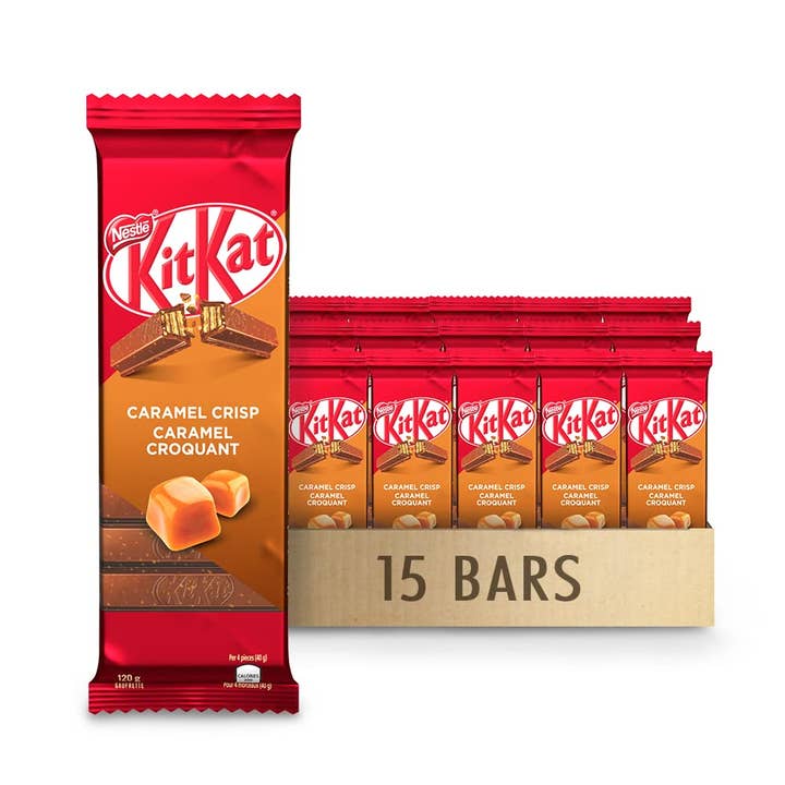 Echo Sales America - Wholesale Chocolate Bar - NESTLE KITKAT Caramel Crisp Wafer Chocolate Bars,120 g x 15