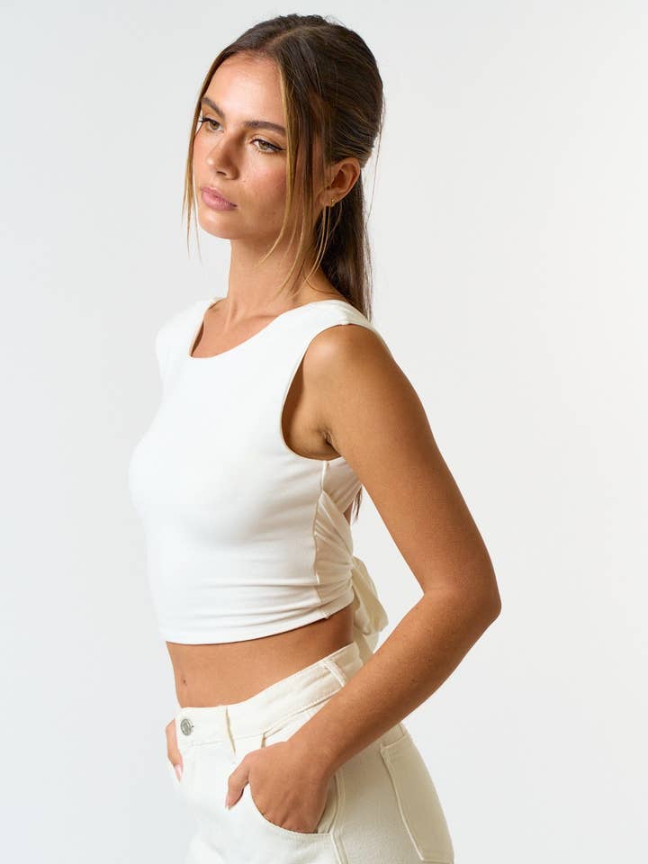 Blue Blush - Wholesale Blouse - Women's - BT21092 SLEEVELESS BRUSHED KNIT TOP