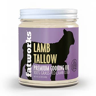 Grass Fed Lamb Tallow 7.5 OZ for wholesale by Fatworks