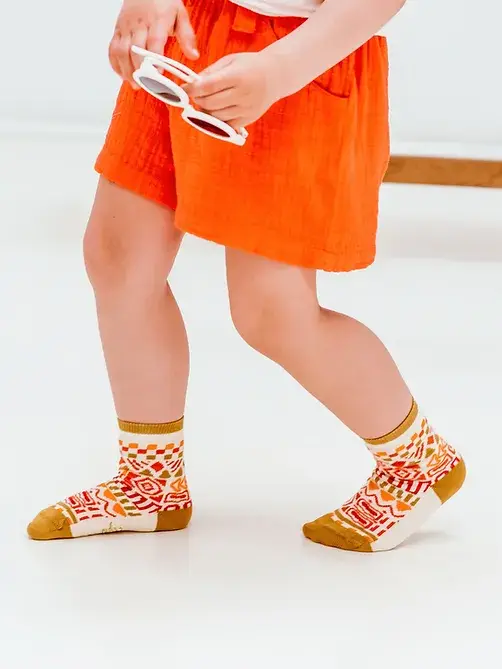 Olisha socks - Wholesale Socks - Kids - Sema (kids) Vanilla - Organic Cotton Socks2