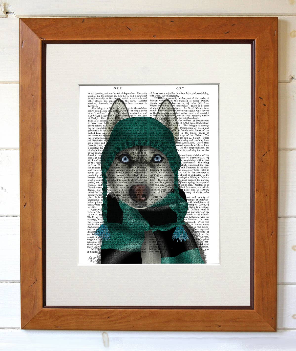 FabFunky Ltd – Engroshandel Kunsttryk – Husky i Hat og Tørklæde, Hund Book Print/Art Print2