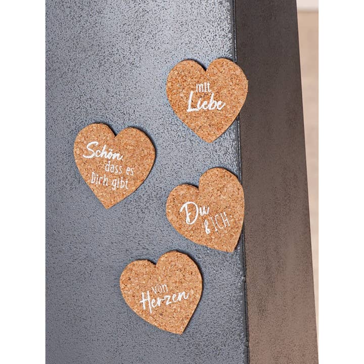 brown Magnetic heart, 4-way assorted, h.5.5 cm for wholesale on Faire1