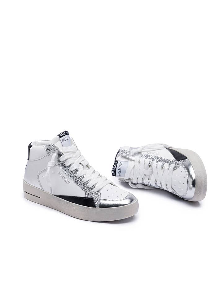 CEREZA - Wholesale Lifestyle Sneakers - Women's - Women's High-cut Platform Sneakers with with glitter detail19