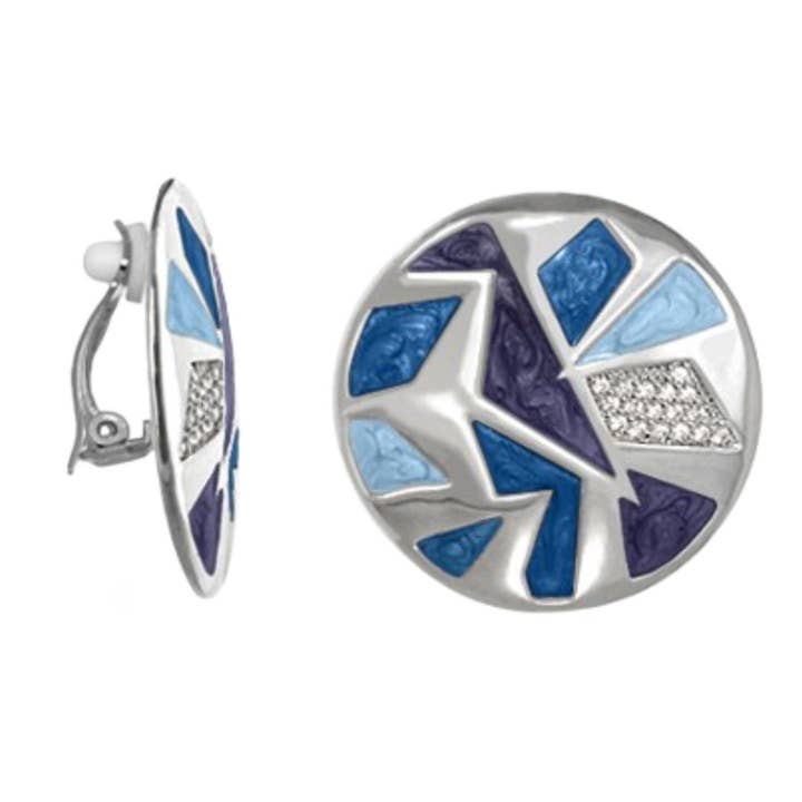 Boucles d'oreilles disques rétro pour la vente par Lauren G Adams