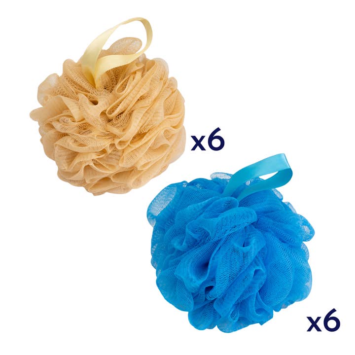 Yvo Beauty - Venta al por mayor Pufs/esponjas de baño - Esponja de ducha YVO para baño, 70 g, 12 unidades1