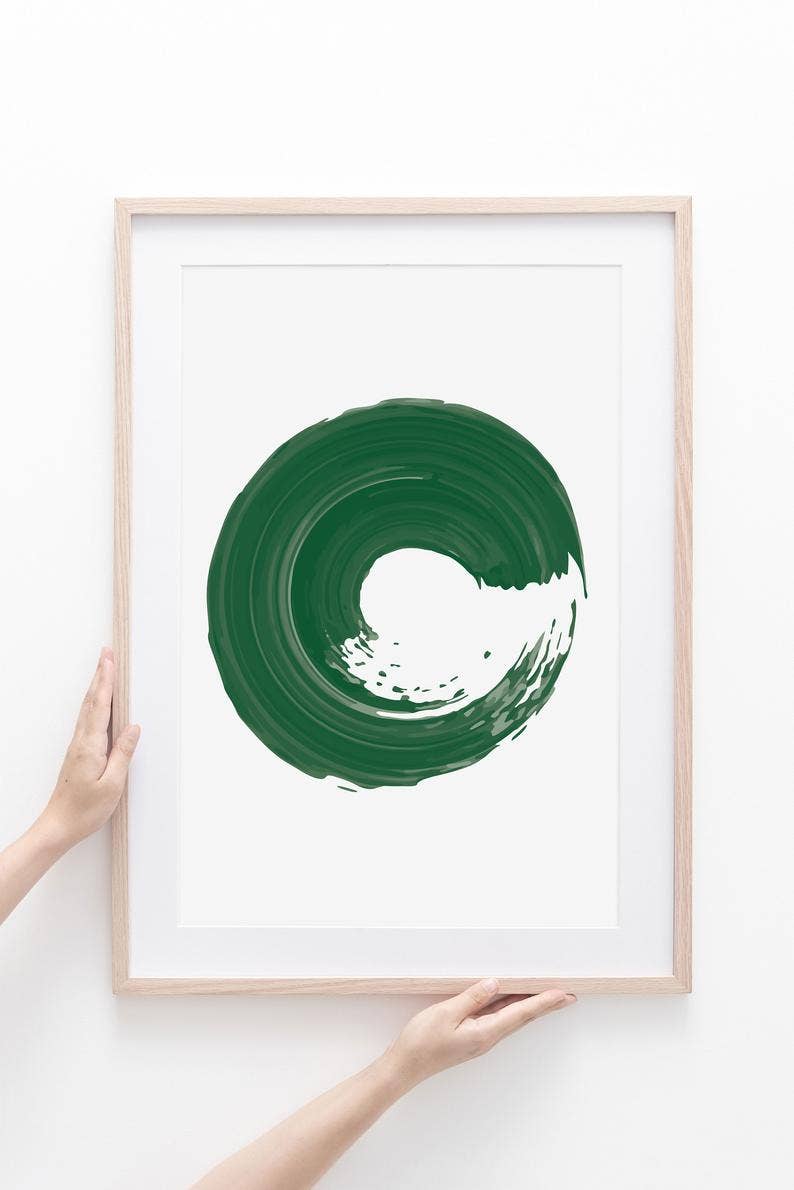 Sara Cristina Design - Wholesale Art Print - Dark Green Wave1