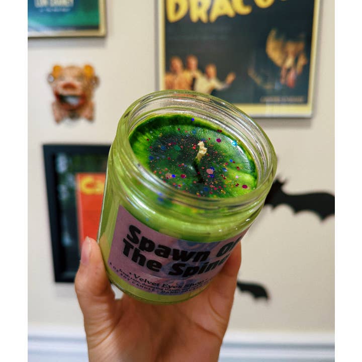 Velvet Eyes Shop - Wholesale Jar/Filled Candle - Spawn of the Spine Soy Candle - The Substance Inspired1