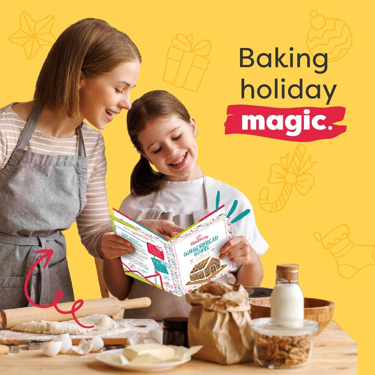 Baketivity Corp – Engroshandel DIY-sæt til fødevarer – Ferie Gingerbread House Bagning Kit1