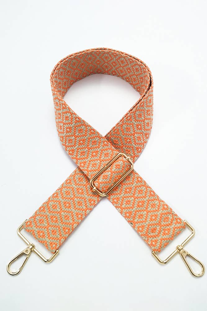 Hana - Vente Sangle pour sac – femme - Bandoulière pour sac à motif géométrique1