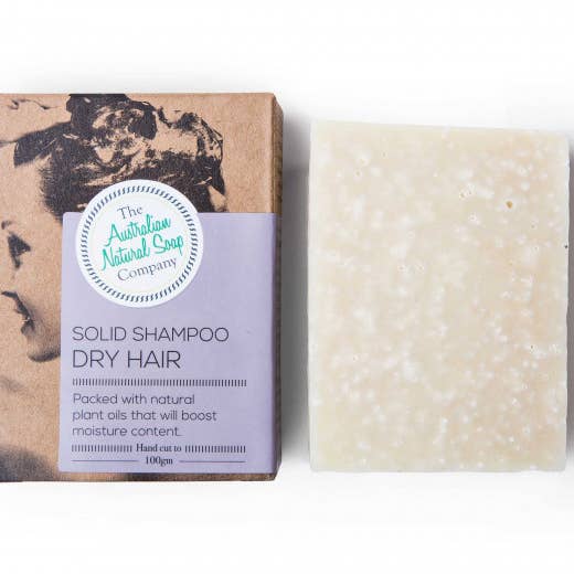 Australian Natural Soap Company - Venta al por mayor Champús en pastillas/sólidos - Champú sólido en barra para cabello seco, 100 g | Australian Natural Soap