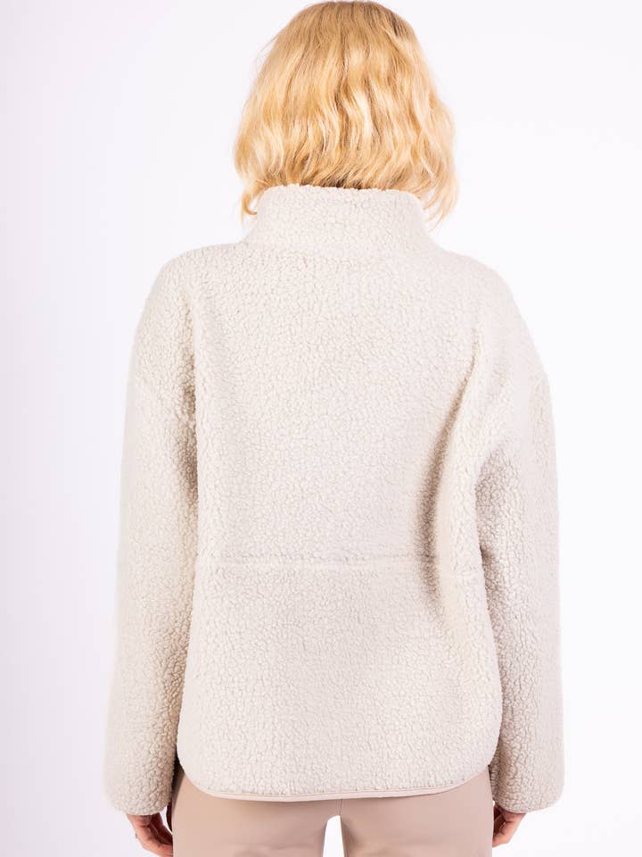 Pépouz' Paris - Wholesale Fleece - Women's - Fleece jacket with zipper closure and patch PV25603