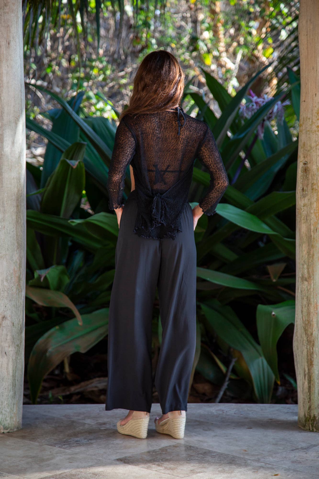 Bali Prema - Wholesale Cardigan - Women's - Summer Knit Sheer Cardigan Bolero Shrug Cover in Black6