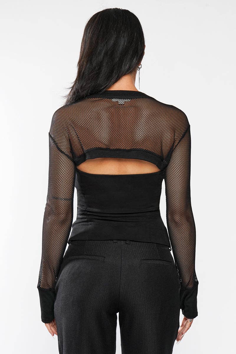 NOCTEX - Wholesale Blouse - Women's - Mesh Net Shrug1