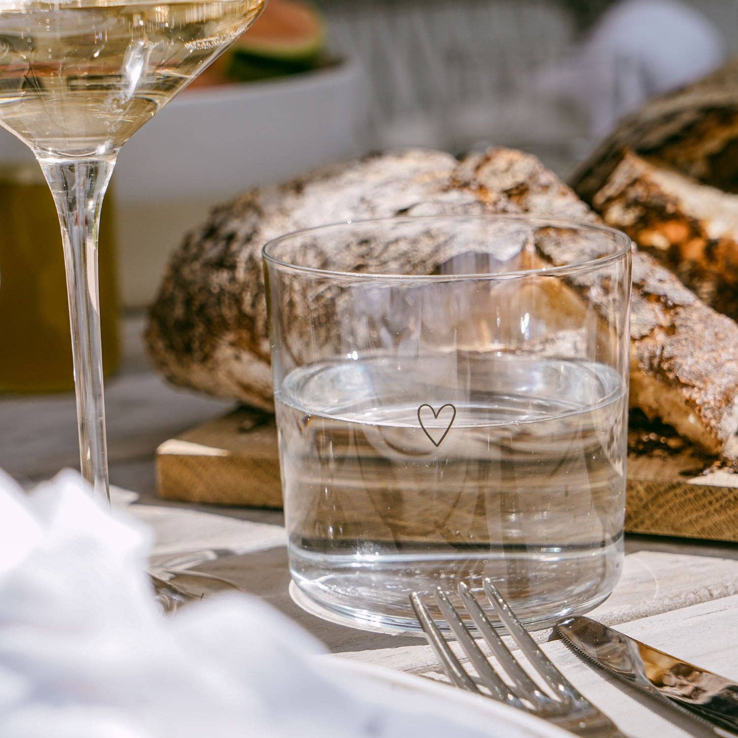 Eulenschnitt – wholesale Drinking glass/cup – Black heart drinking glass (VE = 4 pcs)1