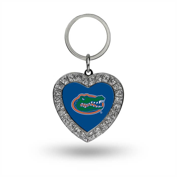 Florida Rhinestone Heart Keychain for wholesale by Rico Industries
