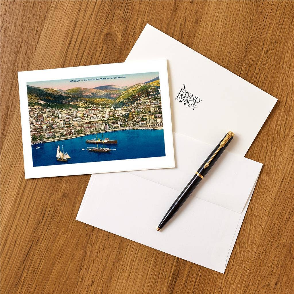 Found Image Press - Wholesale Stationery/Notecard Set - Greeting Card FF-64 View of Monaco from the Air1