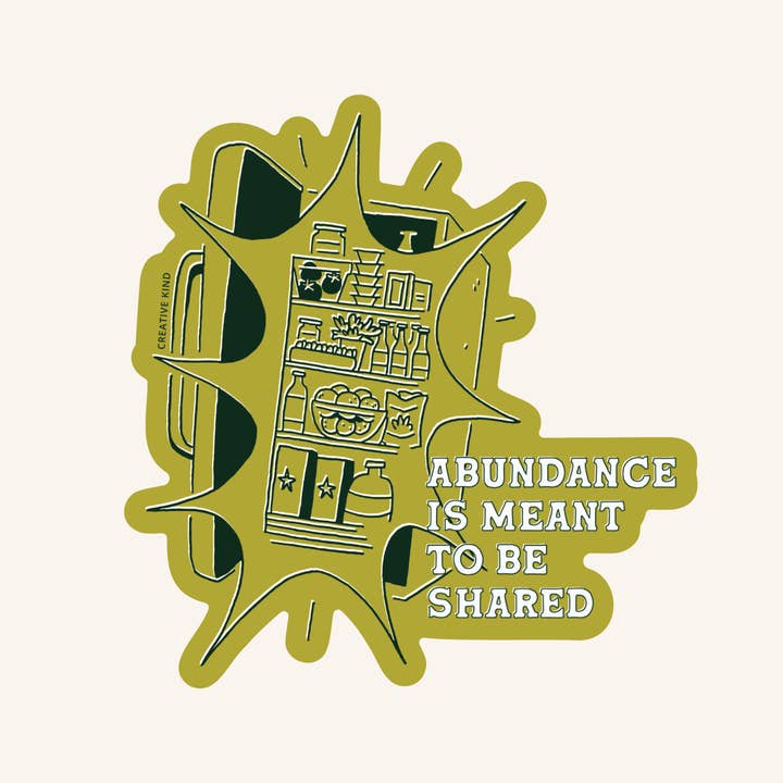 Creative Kind - Wholesale Sticker - Abundance Community Fridge Vinyl Sticker