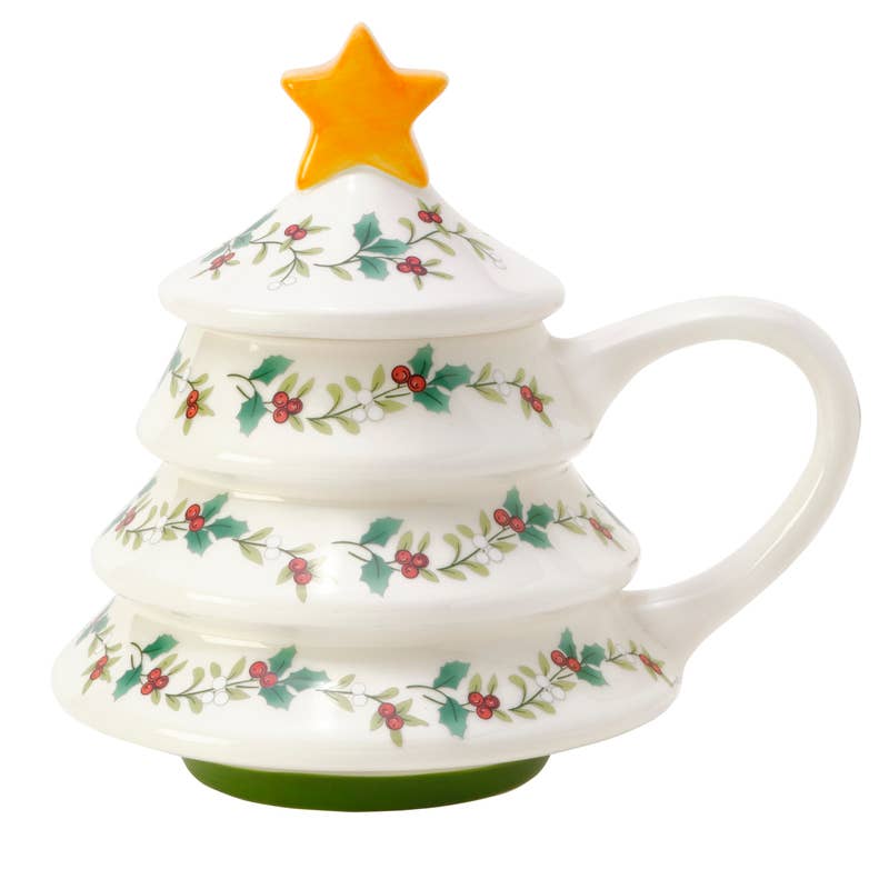 RED GREEN Winterberry 16Oz Covered Tree Mug Photo Box for wholesale on Faire0