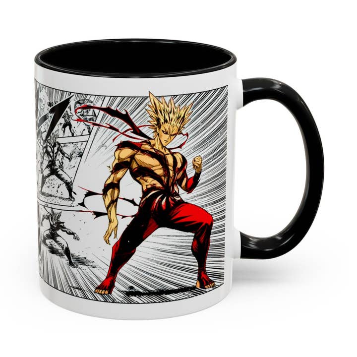 Mug Garou | Collage décoratif inspiré de One Punch Man (11/15 oz) pour la vente par Le Paperie Co