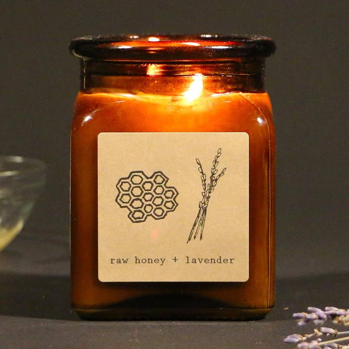 Moonrise Candle Co. - Wholesale Jar/Filled Candle - Raw Honey + Lavender4
